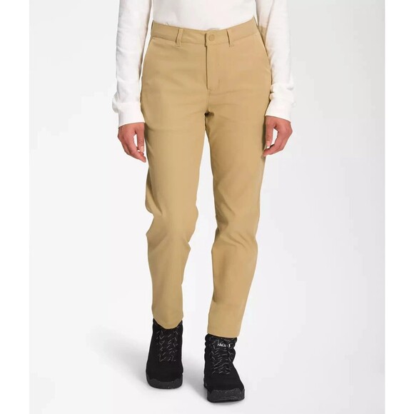 THE NORTH FACE WOMEN'S STANDARD STRETCH PANTS NWT ANTELOPE TAN SZ 24W $100 - Picture 1 of 10